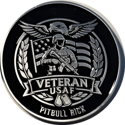 Pitbull 214 challenge coin, Veteran USAF side